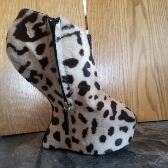 Size 42 Giuseppe Zanotti Lepard Heel-Less Wedge - Picture 11 of 16